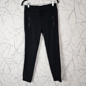 Cambio Black Stretch Knit High Rise Jaden Athletic Trousers